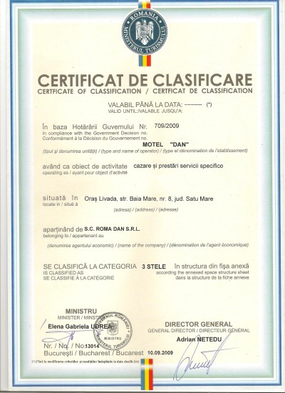 Certificat de clasificare